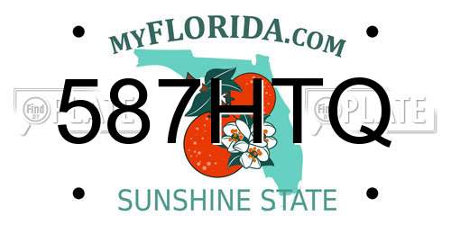 587HTQ Florida License Plate