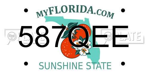 587QEE Florida License Plate