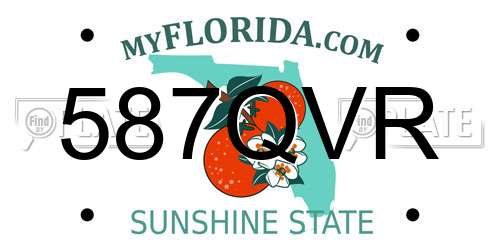 587QVR Florida License Plate
