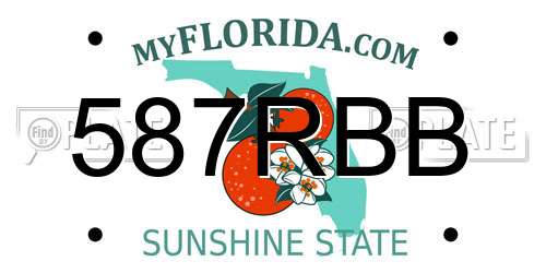 587RBB Florida License Plate
