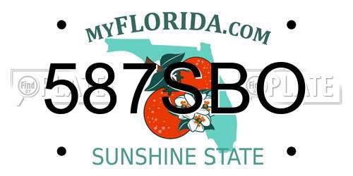 587SBO Florida License Plate