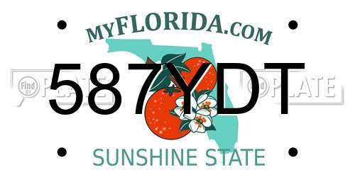 587YDT Florida License Plate