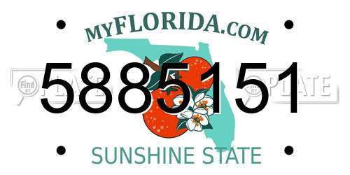 5885151 Florida License Plate