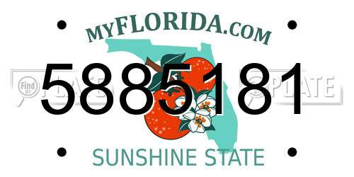 5885181 Florida License Plate