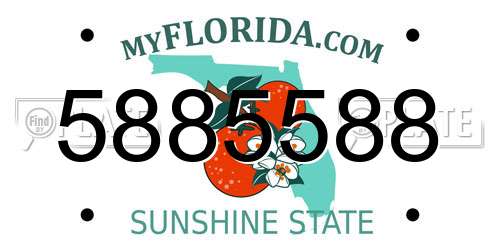 5885588 Florida License Plate