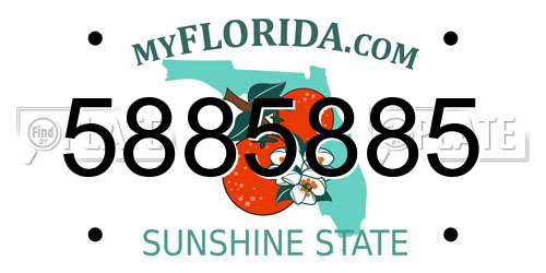 5885885 Florida License Plate