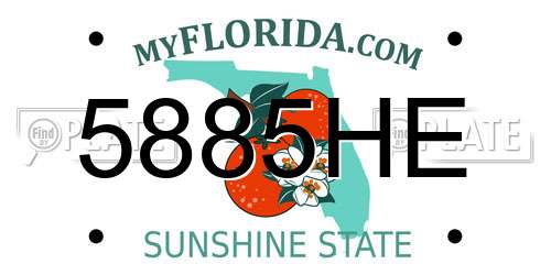 5885HE Florida License Plate