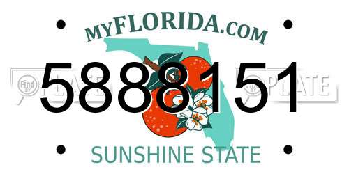 5888151 Florida License Plate
