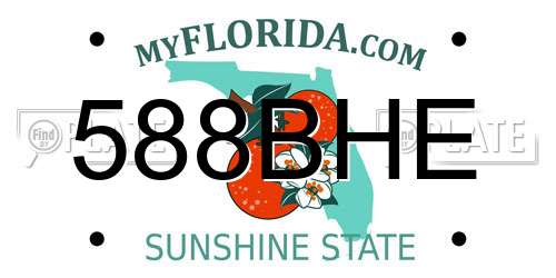 588BHE Florida License Plate