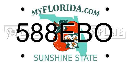 588EBO Florida License Plate