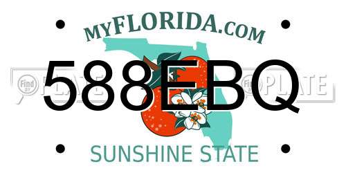 588EBQ Florida License Plate