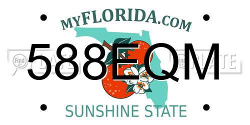 588EQM Florida License Plate