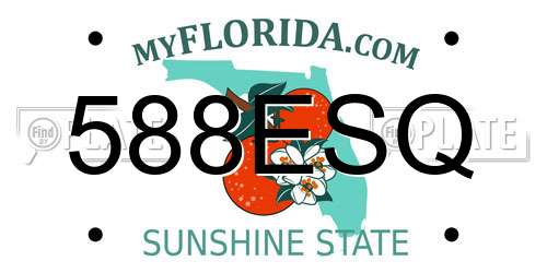 588ESQ Florida License Plate