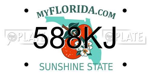 588KJ Florida License Plate
