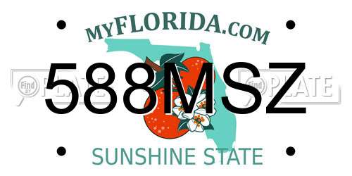 588MSZ Florida License Plate
