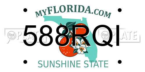 588RQI Florida License Plate
