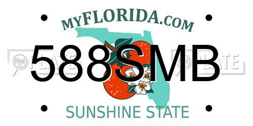 588SMB Florida License Plate