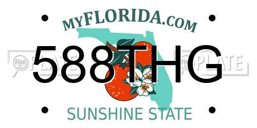 588THG Florida License Plate