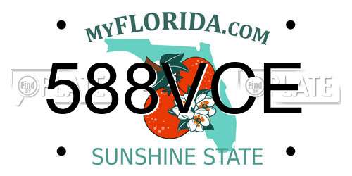 588VCE Florida License Plate