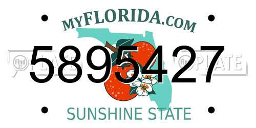 5895427 Florida License Plate