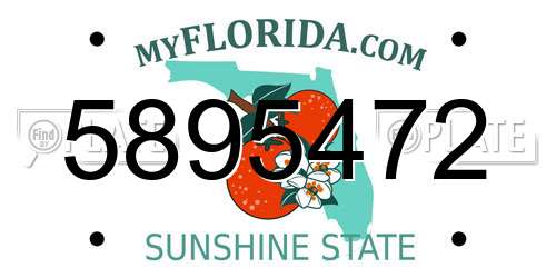 5895472 Florida License Plate