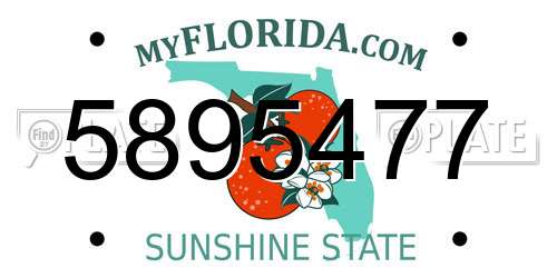 5895477 Florida License Plate