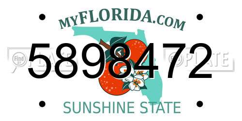 5898472 Florida License Plate