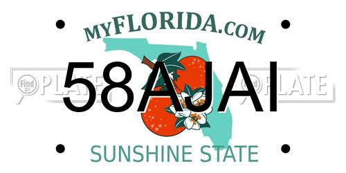58AJAI Florida License Plate