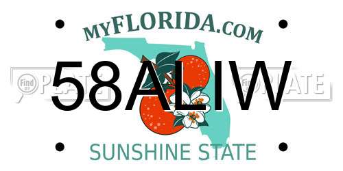 58ALIW Florida License Plate