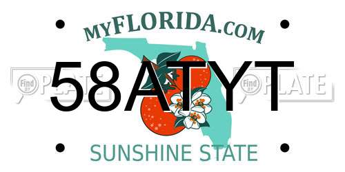 58ATYT Florida License Plate