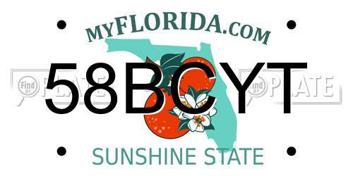 58BCYT Florida License Plate