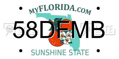 58DFMB Florida License Plate