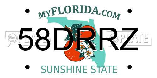 58DRRZ Florida License Plate