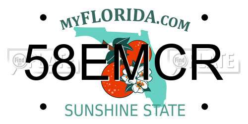58EMCR Florida License Plate