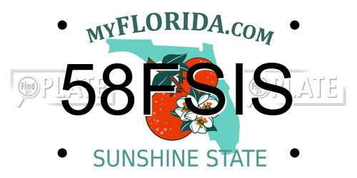 58FSIS Florida License Plate