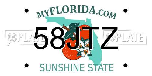 58JTZ Florida License Plate
