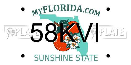 58KVI Florida License Plate