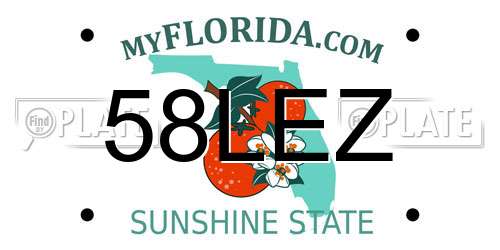58LEZ Florida License Plate