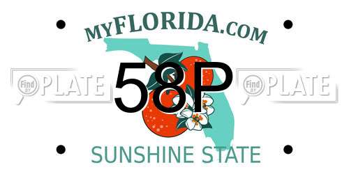 58P Florida License Plate