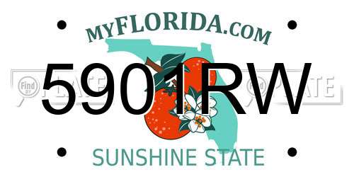 5901RW Florida License Plate