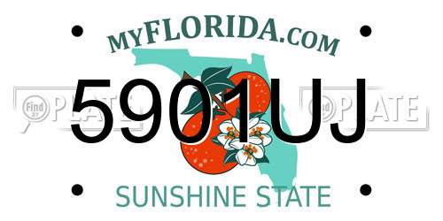 5901UJ Florida License Plate