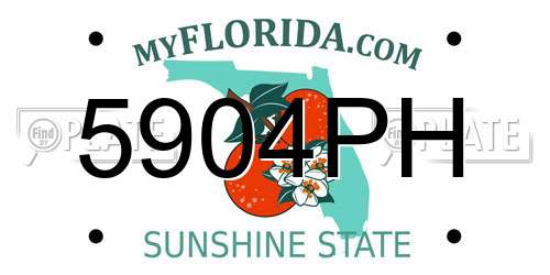 5904PH Florida License Plate