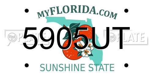 5905UT Florida License Plate