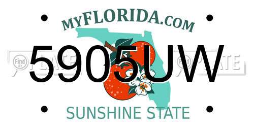 5905UW Florida License Plate