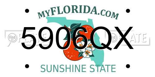5906QX Florida License Plate
