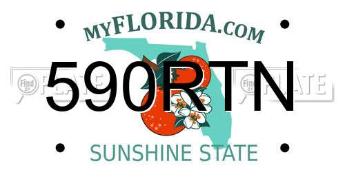 590RTN Florida License Plate