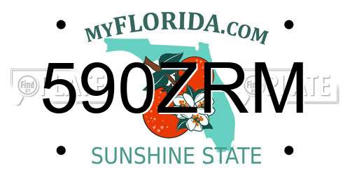 590ZRM Florida License Plate