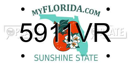 5911VR Florida License Plate