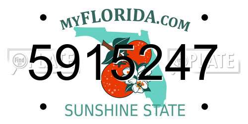 5915247 Florida License Plate