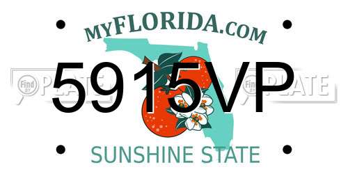 5915VP Florida License Plate